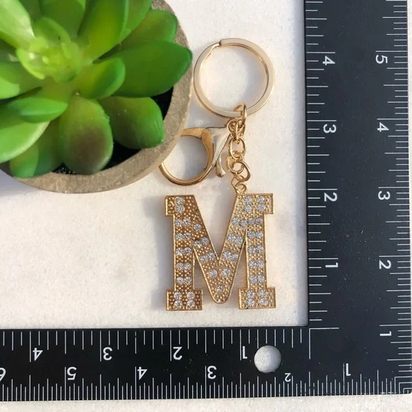 Beautiful sparkly lightweight initial M keychain ✨ - Picture 2 of 6